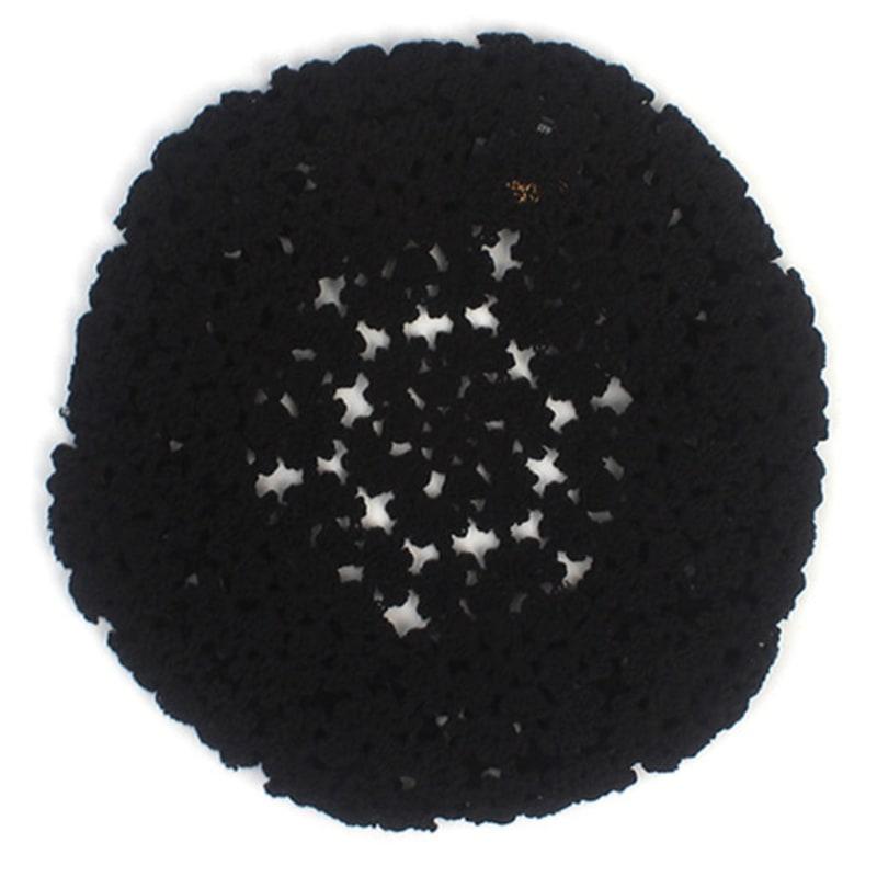 

Универсальная химия Цветок Вязаный Черный Берет Берет FREE