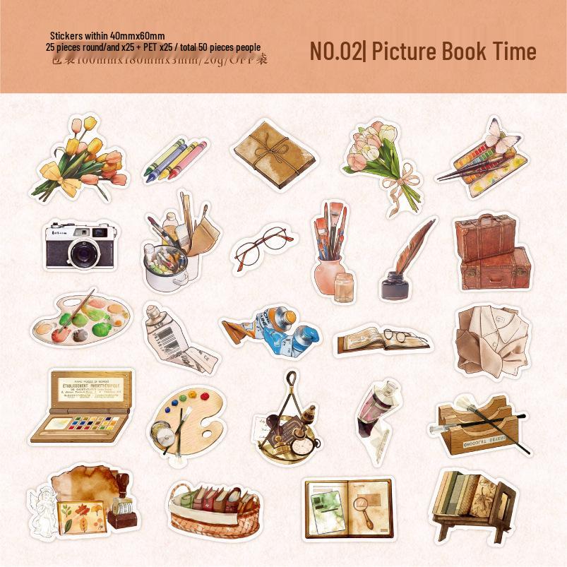 Twilight Coffee Series Sticker Pack: 30 Sheets of Assorted Life-Themed Decorative Stickers