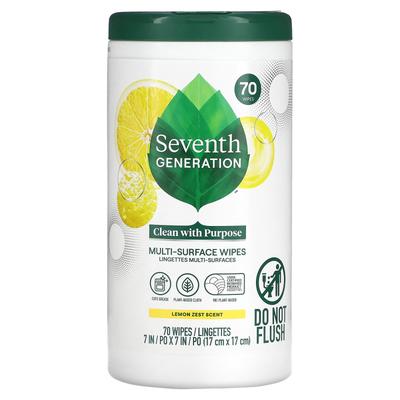 Tissues for Various Surfaces, Lemon Zest Scent, 70 Tissue Sheets