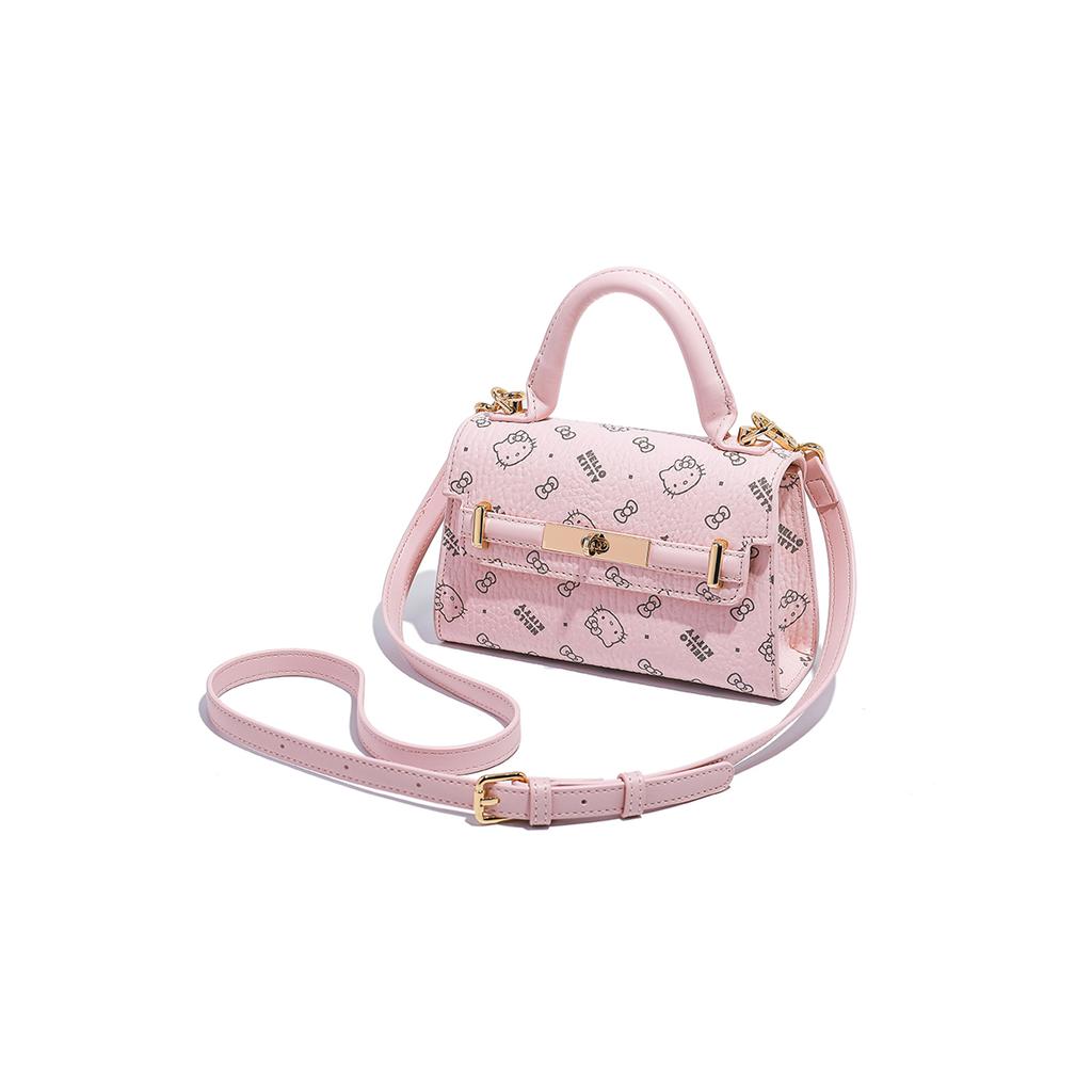 New Sanrio Hello Kitty PU Shoulder Bag, Crossbody Bag, Handbag Women's Pink/Milk Tea/Brown SHHF41591