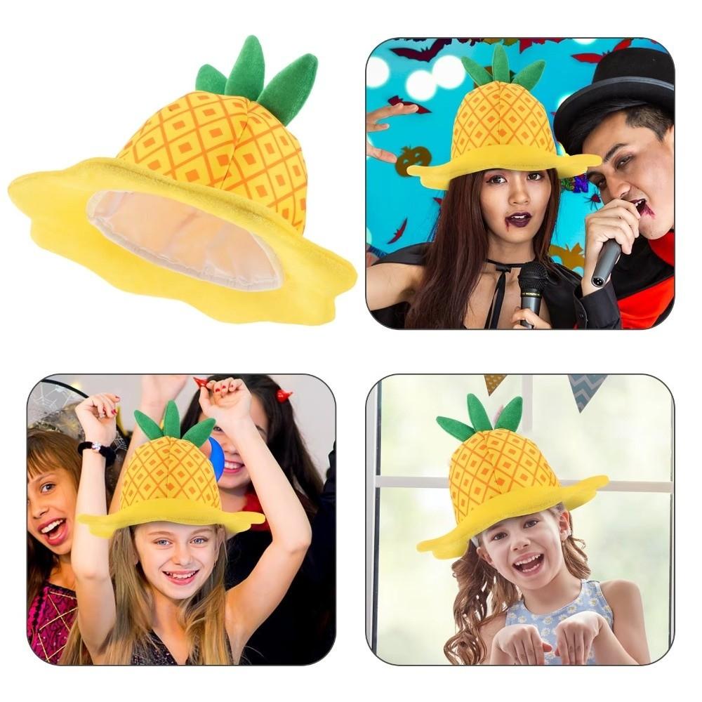 Soft Plush Cartoon Fruit Hat Funny Cosplay Headwear Pineapple Hat  Carnival Festival