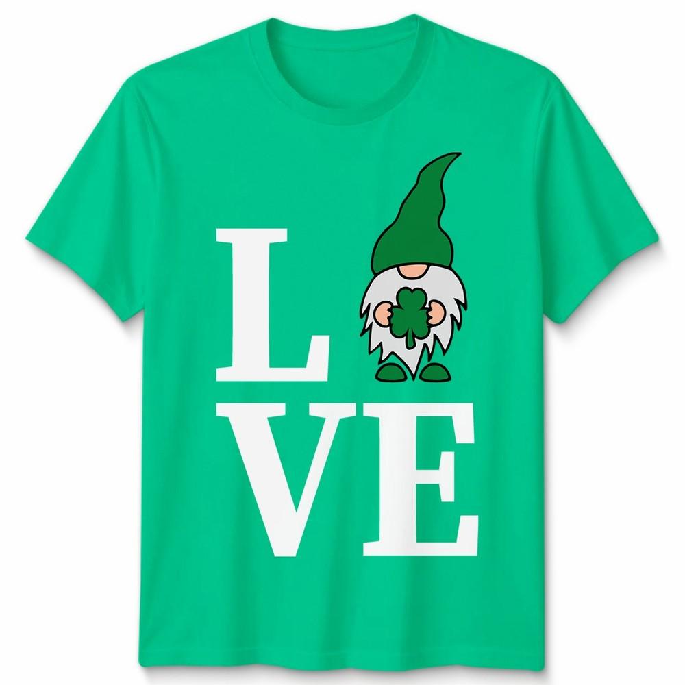 St Patricks Day Love Shamrock Gnomies Irish Lucky Unisex Tshirt Tee S
