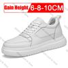  Men Elevator Height Increase Shoes Sneakers Shoes for Men 10cm Sports Casual Invisible Inner Heightening 8cm White Shoes