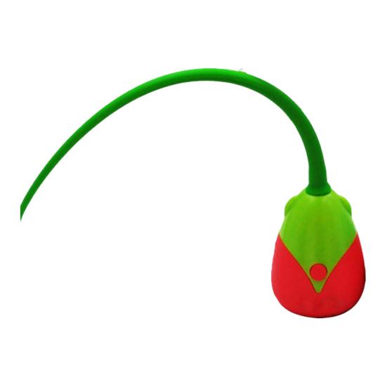 Automatic Silicone Tail Teaser Toy Electronic Interactive Cat Wand Toy Rechargeable Kitten Exercise Toy for Indoor Cats