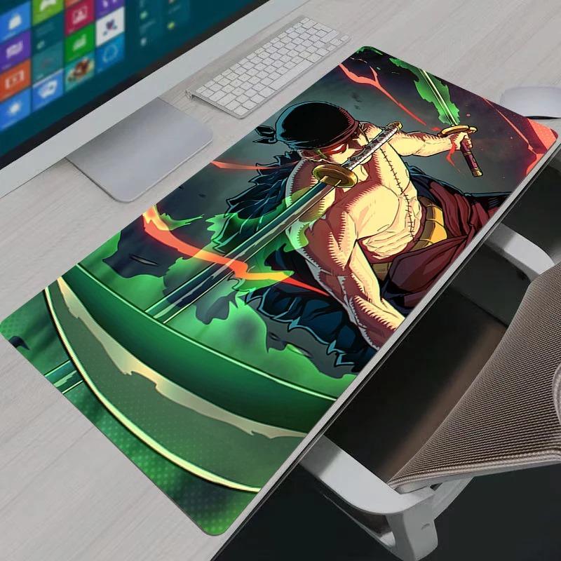 One Piece Zoro Gaming Mouse Pad Gamer Home Mouse Pads Computer HD Mousepad XXL Keyboard Pad Carpet NonSlip Office Mouse Mats