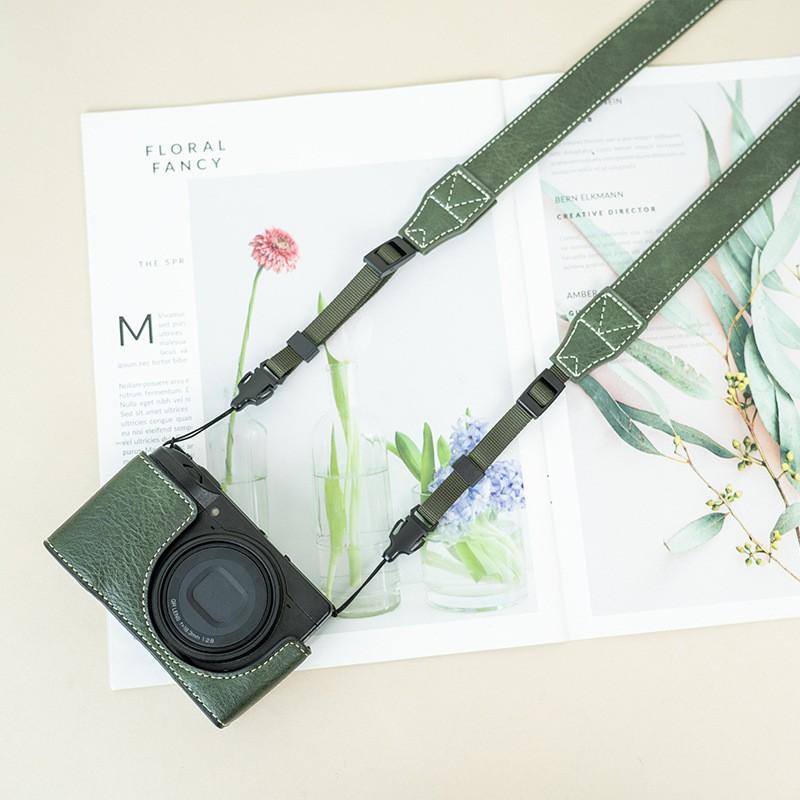 PU Leather Camera Case Ricoh GR3 GR3X GR4 Compact Digital With Adjustable Strap Shoulder Wrist