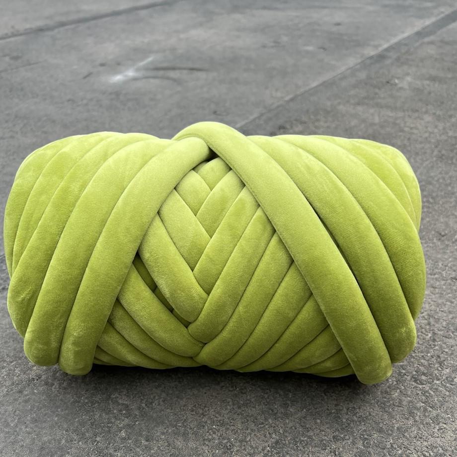 DIY Crystal Velvet Core-Filled Yarn: 3cm Thick Handmade Wool Blanket, Fabric Strip, Pillow, Cat Bed Yarn