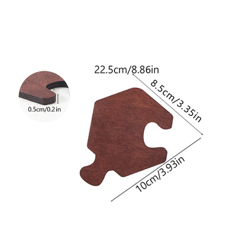 Set Of 6 Hexagonal Wood Cup Mats for Drink Heat Resistant Placemat Funny Jigsaws Coffee Coasters for Home Office