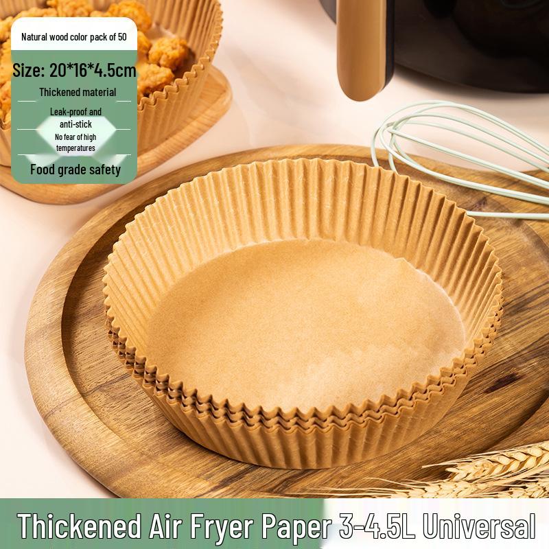 Air Fryer Non-Stick Oil-Absorbing Baking Paper Cups, 40g Silicone, Food-Grade, Round, 40-Pack