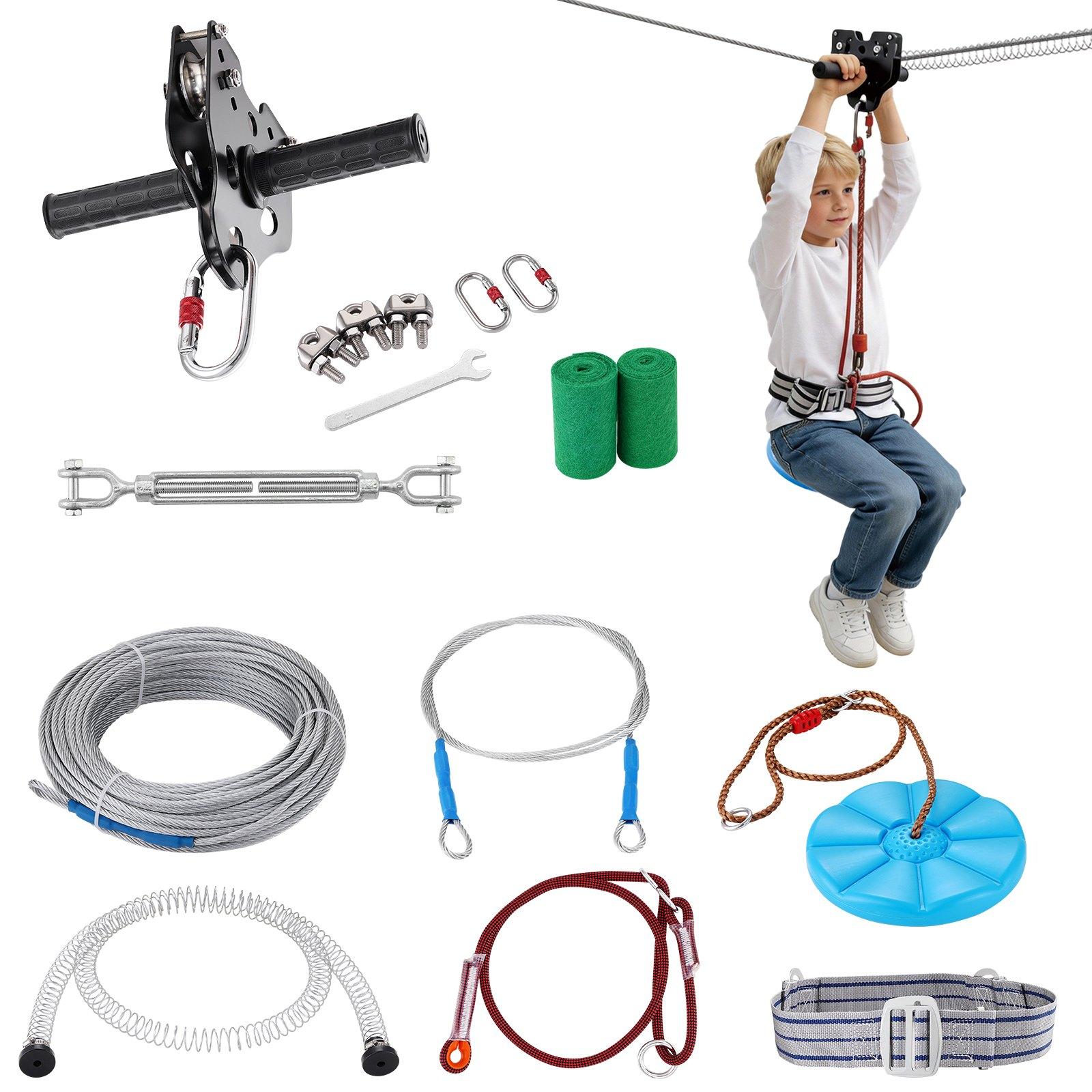 VEVOR Zipline komplekts bērniem un pieaugušajiem