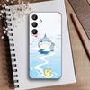 J-Cute Shark Phone Case For Samsung Galaxy A73,21,22,32,71,53,52,51,80,5G Soft Black Cover