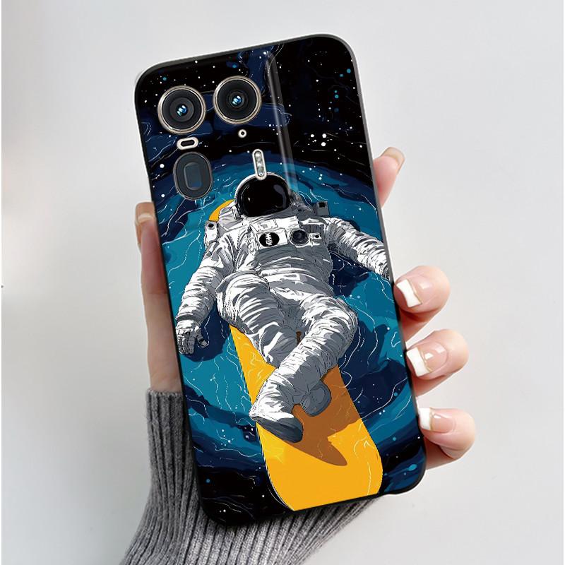 Soft Casing For Motorola Moto Edge 50 Ultra 5G Phone Case Black Matte Silicone Aesthetic Luxury Cute Cool Boys Girls Back Cover