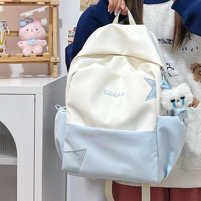 Youthful Harajuku Style Backpack With Nylon For School Girls