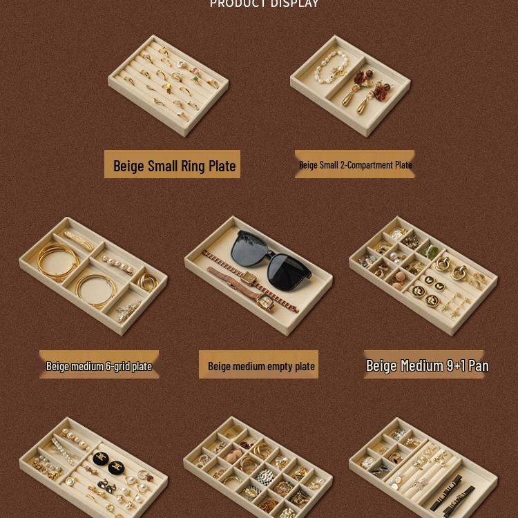 Jewelry Organizer Divider Tray with Grids for Drawer Storage