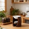 Stylish Ceramic Essential Oil Burners Furnace with Bowl and Tealight Holder Spoon for Aromatherapies and Relaxation