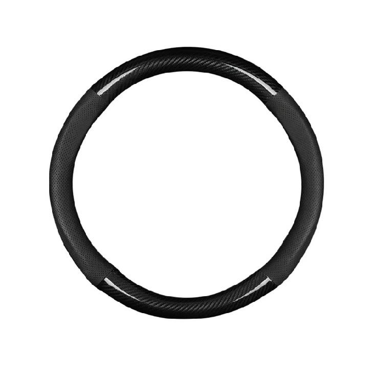 38cm 40cm 42cm 45cm 47CM Carbon fiber Leather Steering Wheel Cover Non slip breathable For Truck Bus Auto Interior Accessories