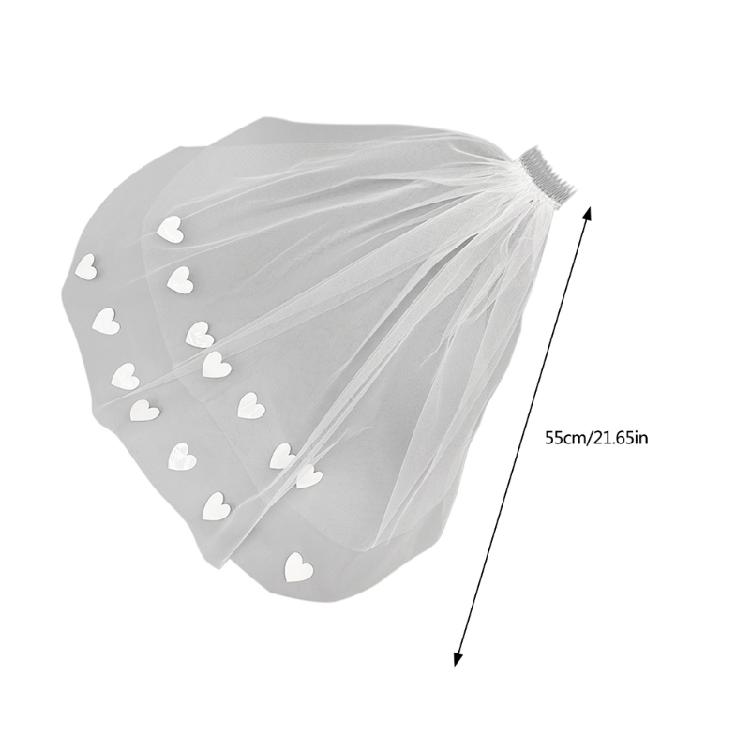 Breathable Meshes Veils Bridal Mantilla Fancy Dress Veils Adjustable Headpiece for Wedding Parties and Showers