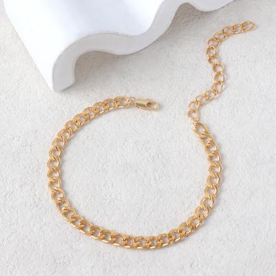 1 Stylish Punk Single-layer Cuban Alloy Ankle Chain Suitable for Party Gathering Beach Vacation Worn by Both Men and Women