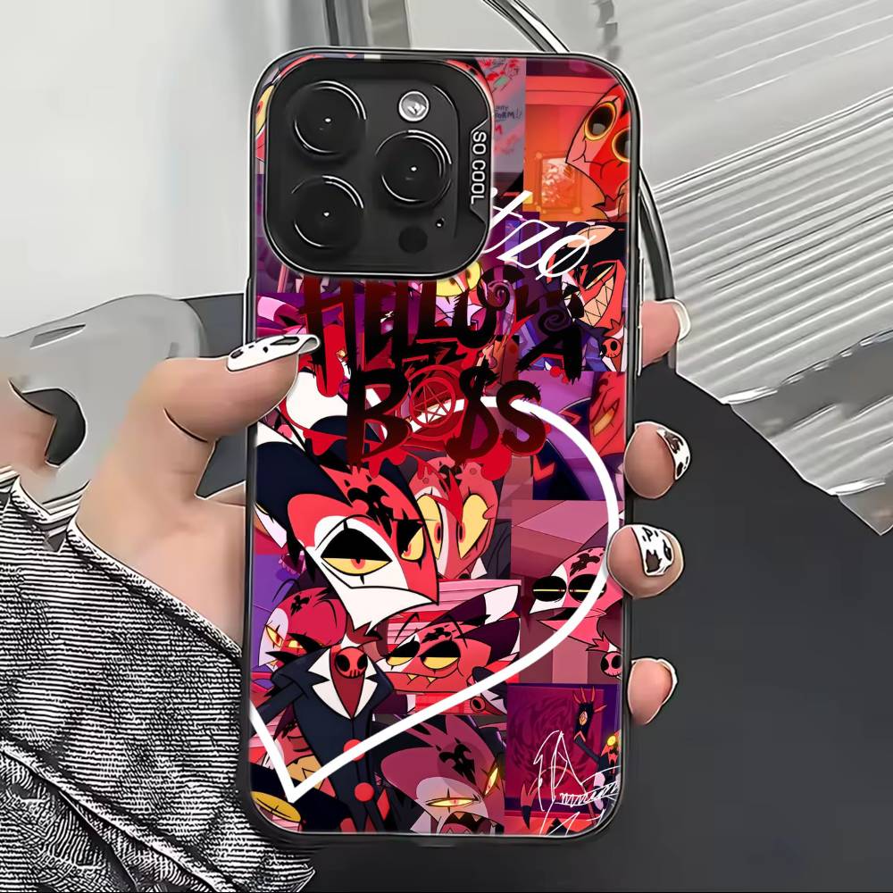 

H-Helluva Cartoon B-Boss Phone Case For iPhone 17,16,15,14,13,12,11 Plus,Pro Max,XS,Colorful Silver Black Cover iPhone14Pro