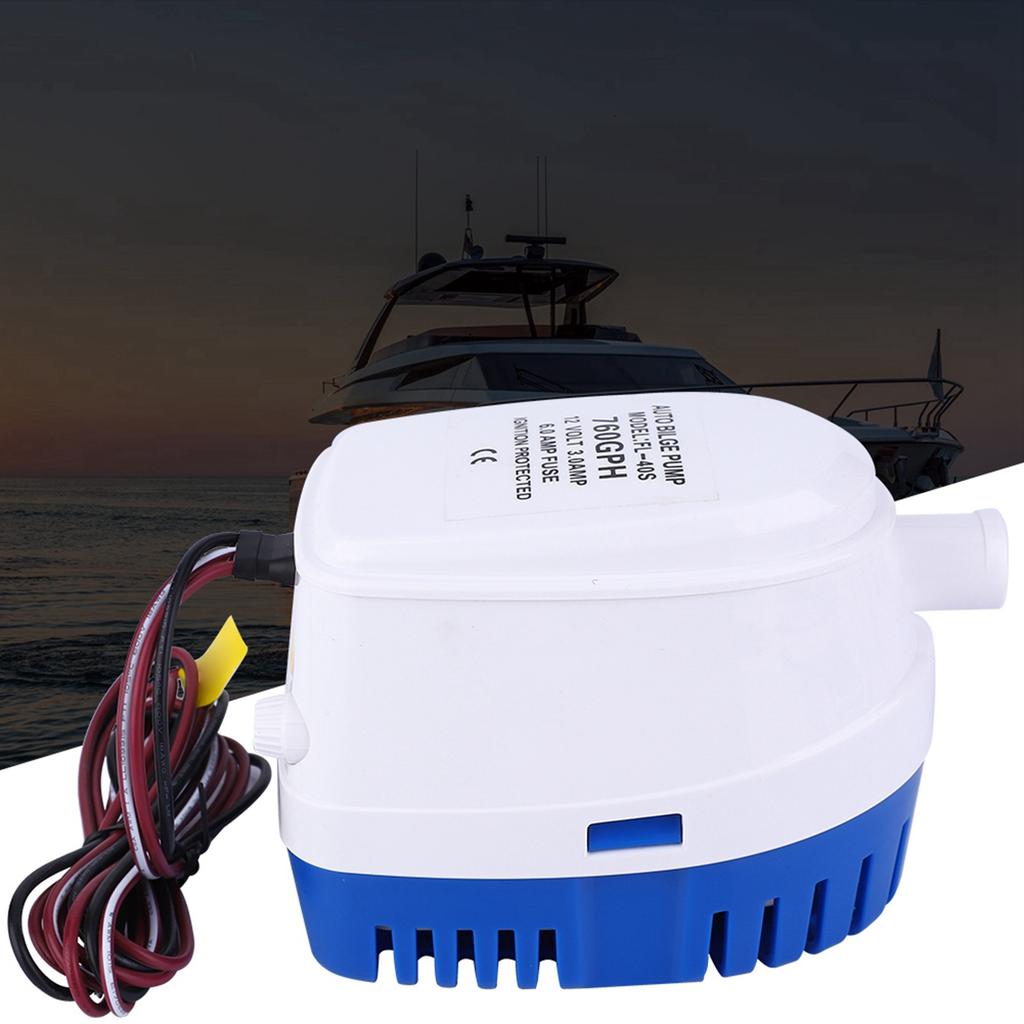 DC12V Automatic Submersible Bilge Water Pump with Float Switch for Caravan Boat RV