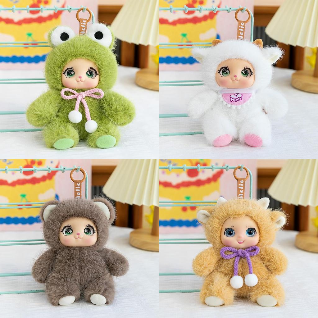 Mimia Cute Cartoon Plush Bag Pendant With Short Flannel For Girls And Boys