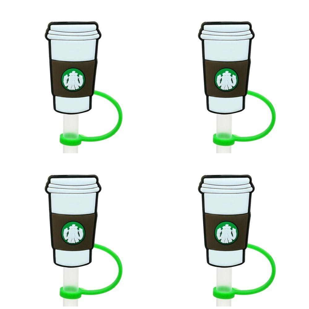 1/4Pcs BPA Free Drinking Straw Tips Cover Protectors Cap Straw Cap Durable Silicone Straw Cover