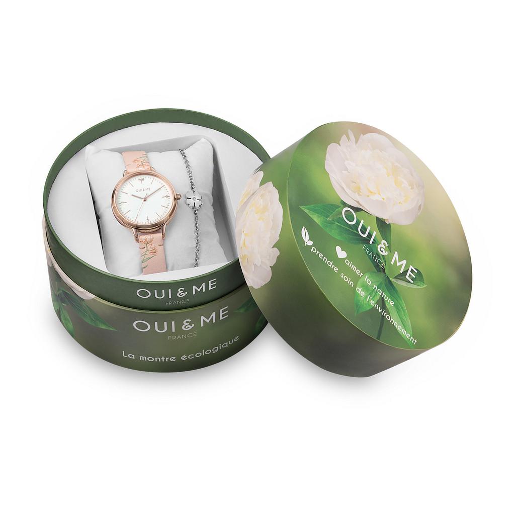 Oui & Me Fleurette Stainless Steel White Dial Quartz ME010304 Women's Watch With Extra Bracelet