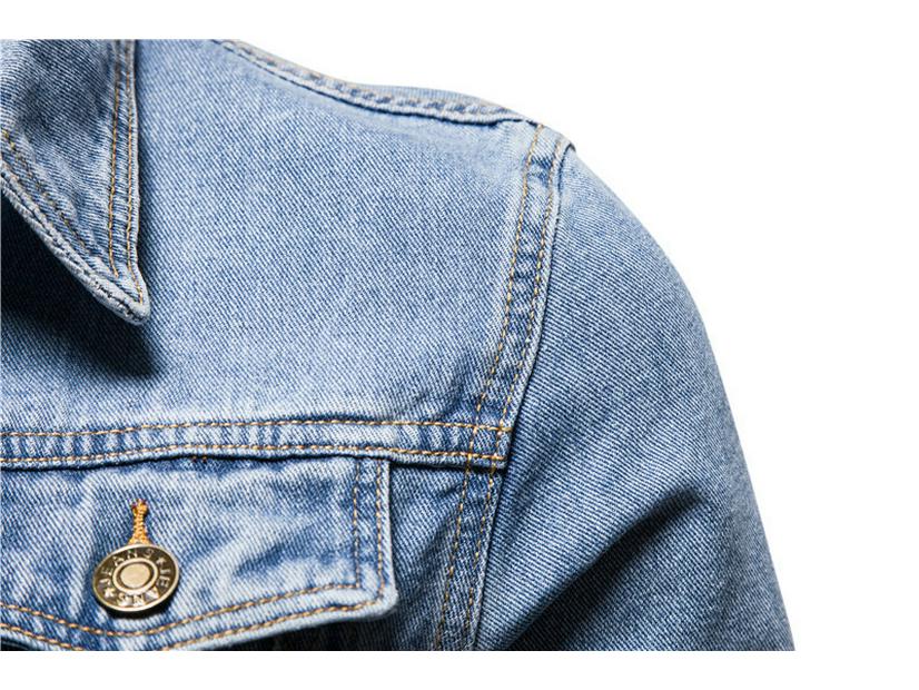 2025 Spring Men's Slim Fit Korean Style Denim Jacket, Plus Size Fashion Casual Cardigan Coat