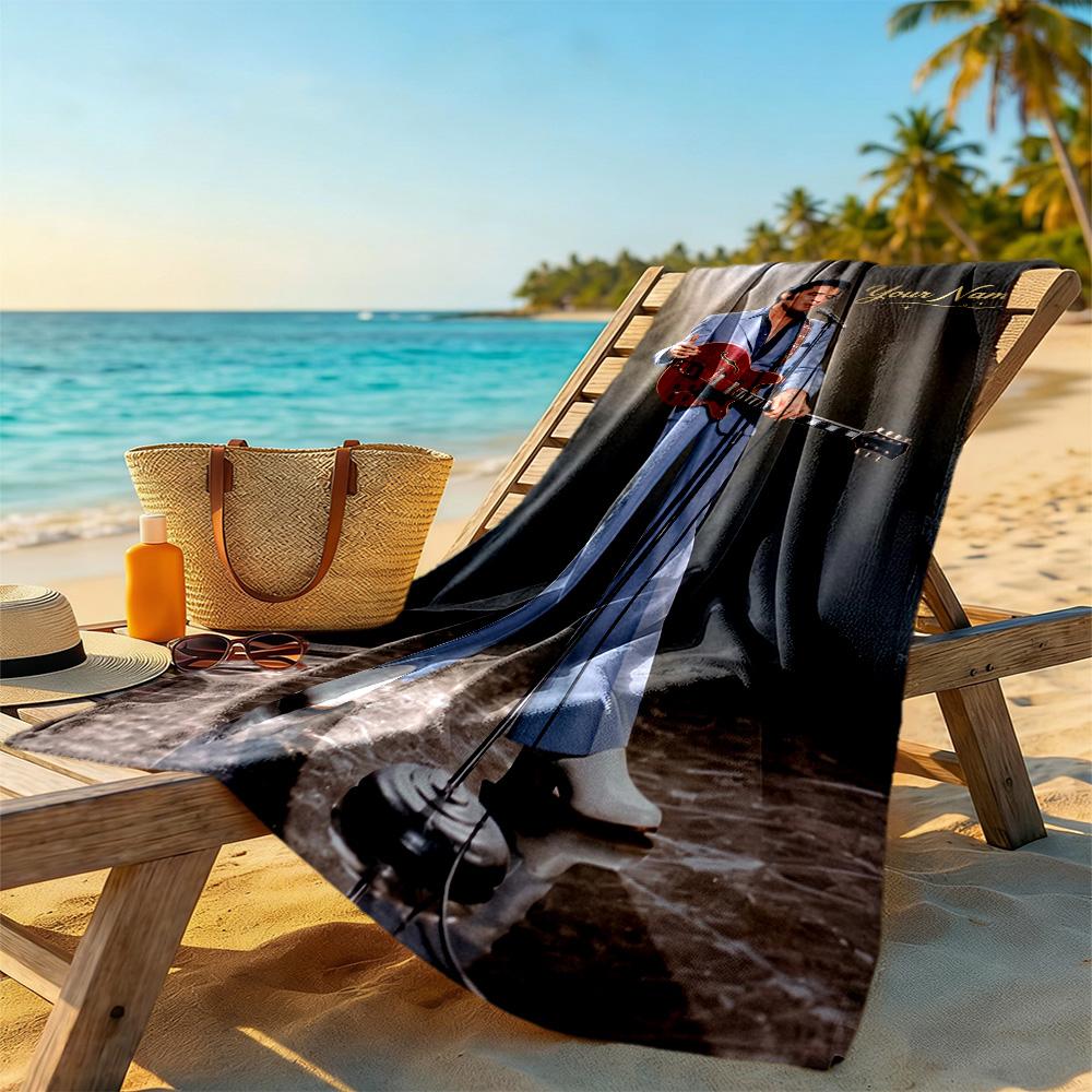 Elvis Presley Personalized Name Beach Towel High Absorbency & Quick-Dry Portable for SwimmingBeachCamping Travel Beach AccessoriesGym