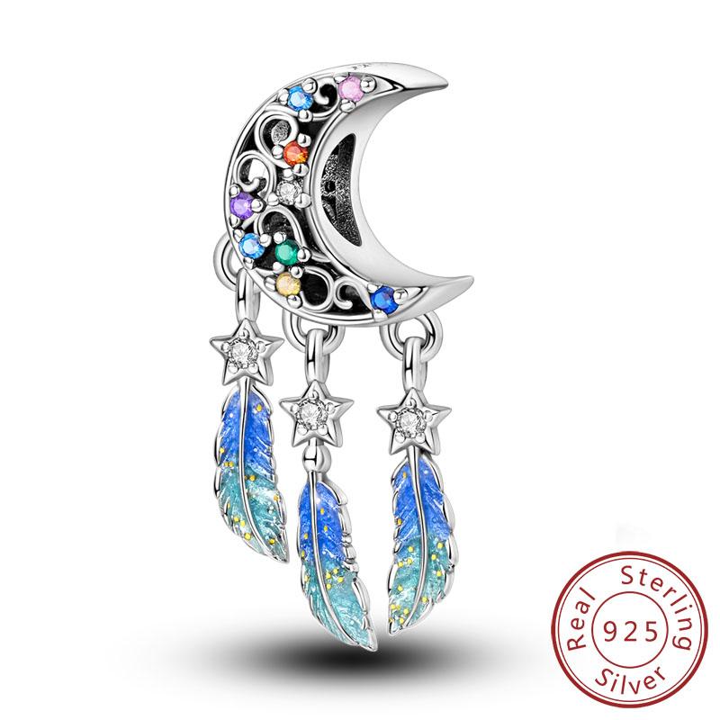 Originale Kupferanhänger Perlen Anhänger Bunte Traumfänger Glücksbringer Passend für Armbänder Halsketten Frauen DIY Schmuck