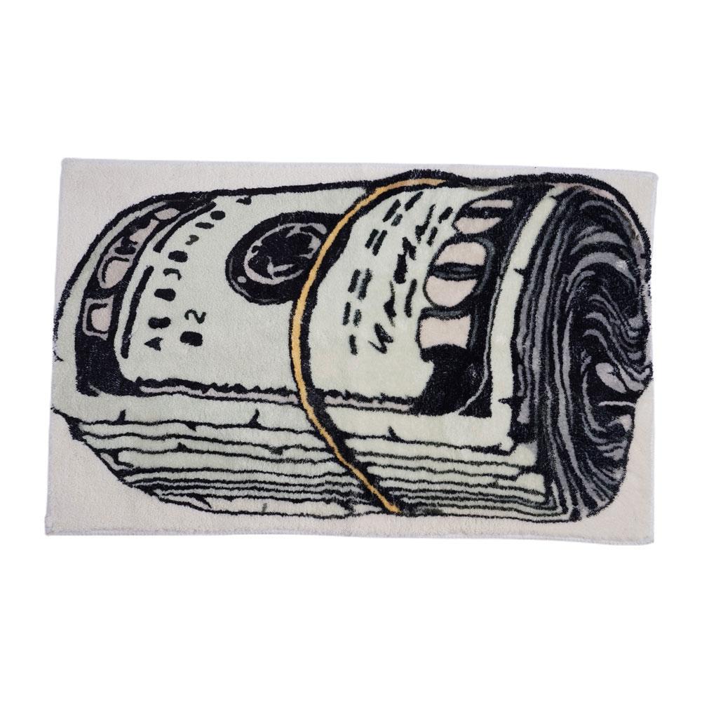 Geldförmiger Teppich Kreative Persönlichkeit Imitation Unregelmäßige Tür 100 Kaschmir Boden Dollar Geld Kunst Teppich Schein Matte Matte S9I8