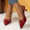 2026 New Fashionable Pointed Toe Shallow Mouth New High-heeled Shoes Summer Elegant Buckle Decorated Stiletto  Women's Shoes