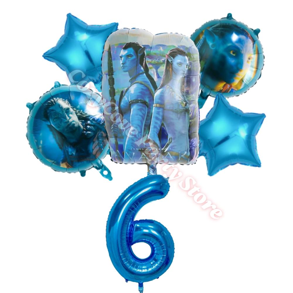 New Avatar Birthday Party Decoration Tableware Avatar 2 Balloons Set Plate Cup Gift Bags For Kids Boy Party Favors Photo Booth