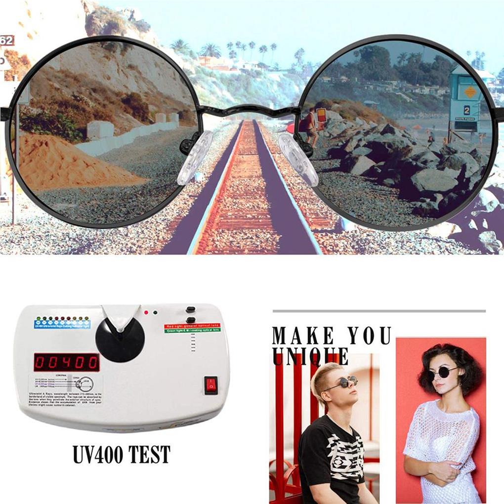 Sunglasses Rock Punk Glass Vintage Style Round Lens Sunproof Unisex Small Circle Hippie Accessories Anti-UV Sun Glasses Outdoor