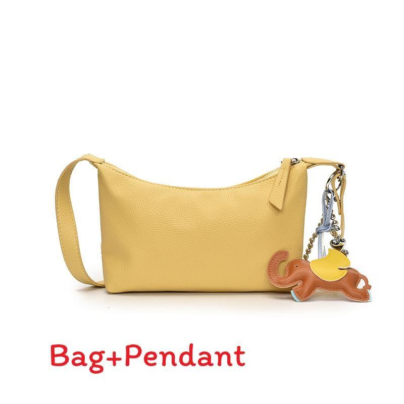 French Boutique Style Crossbody Bag With Pu Fabric And Carved Stitching For Casual Outings
