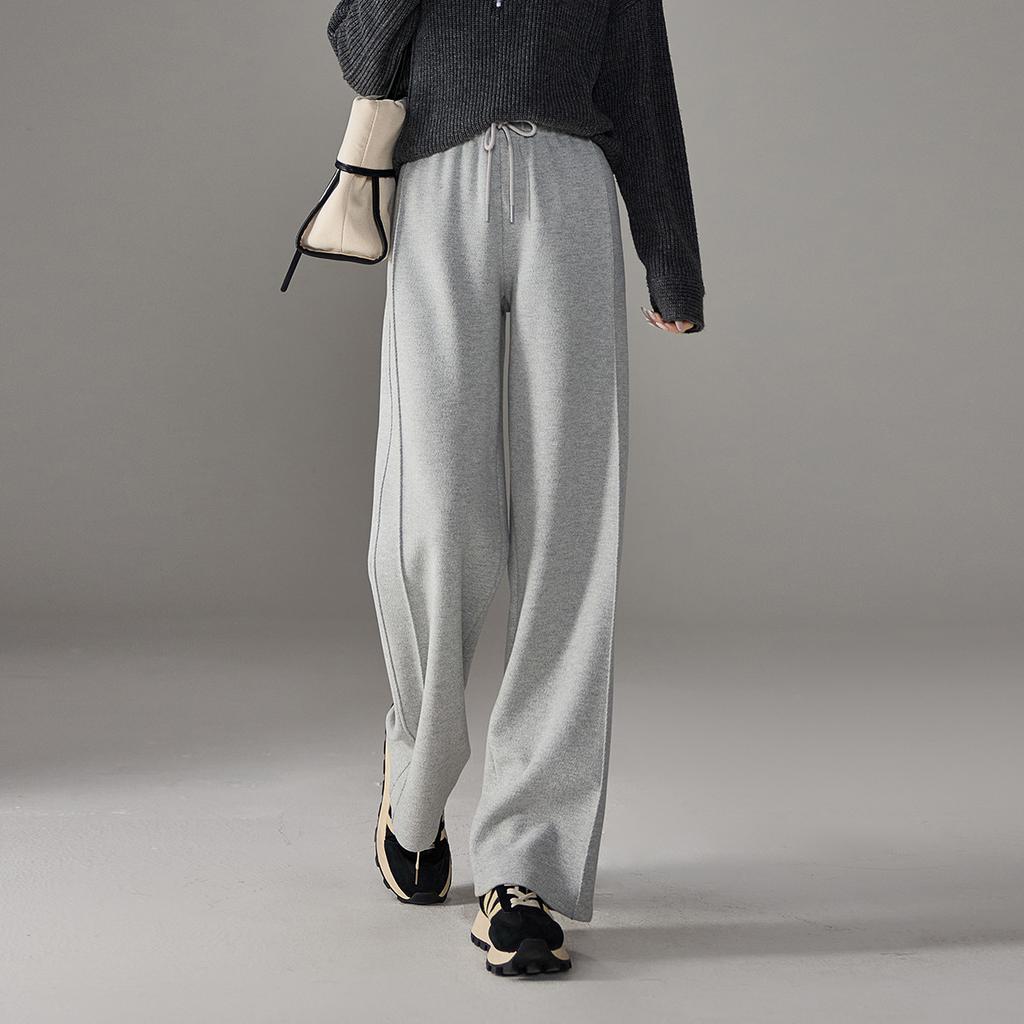 Women's Winter Thickened Casual Wide Leg Pants