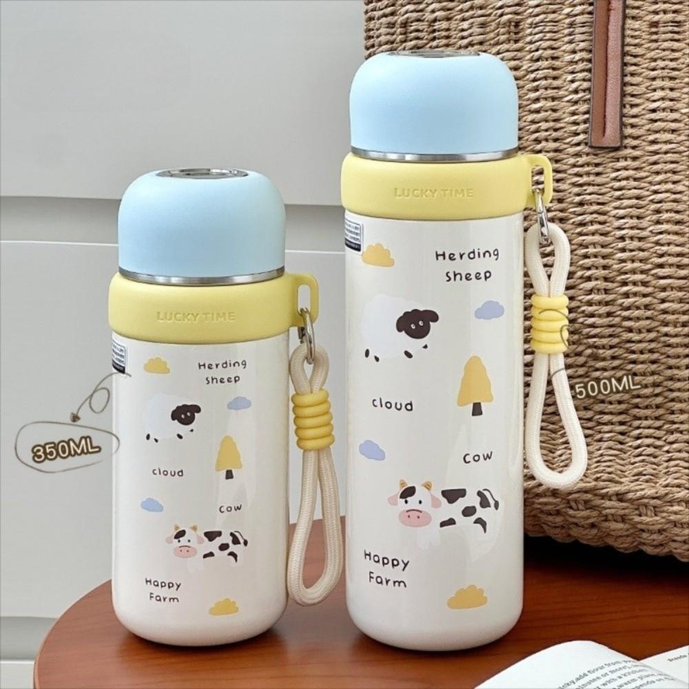 

Stainless Steel Small Thermal Cup 350/500ml Students Pocket Flask Portable Outdoor Water Bottle 500ml синій