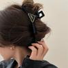 Black Large Grab Clip Temperament Hairpin Back Head Shark Clip Hair Grab 2025 Internet Celebrity Headgear