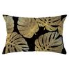 Black Gold Plant Series Waist Pillowcase Peach Skin Printed Sofa Pillowcase Home Fabric Supplies Pillowcase