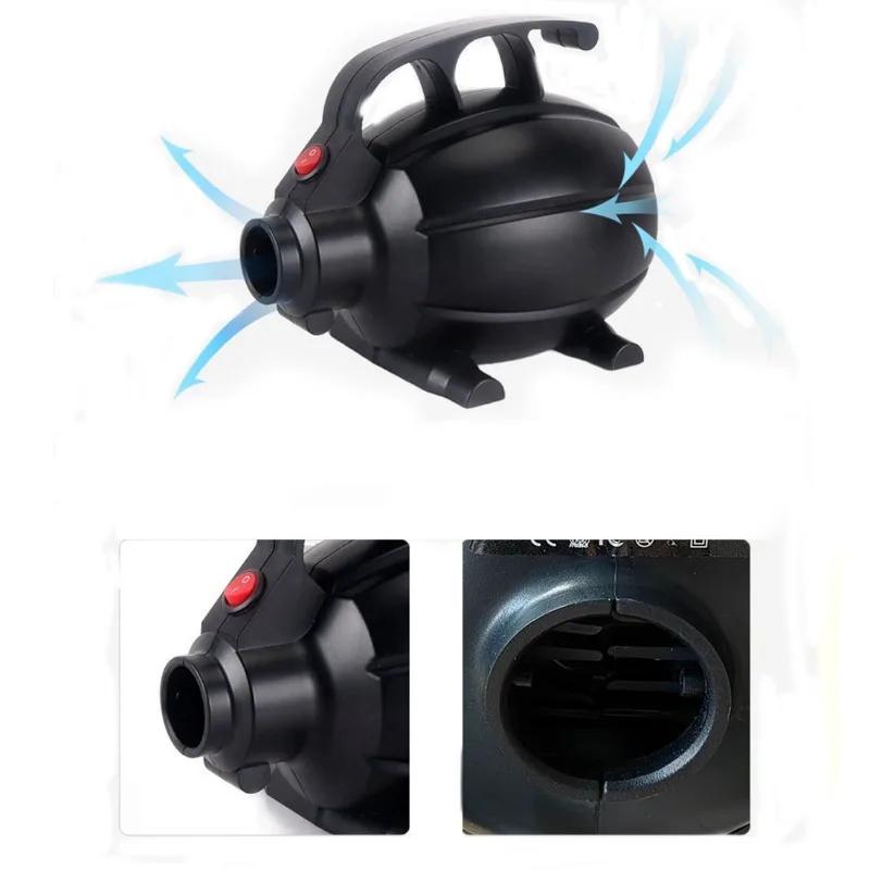 Pompă de aer electrică de 600 W, pompă portabilă pentru deflator cu 5 duze pentru saltea de aer gonflabilă, inel de înot, jucării gonflabile pentru piscină