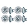 4Pcs Simulation Metal Brake Discs Calipers Fit for Traxxas TRX4 TRX6 1 10 RC Car PartsGray