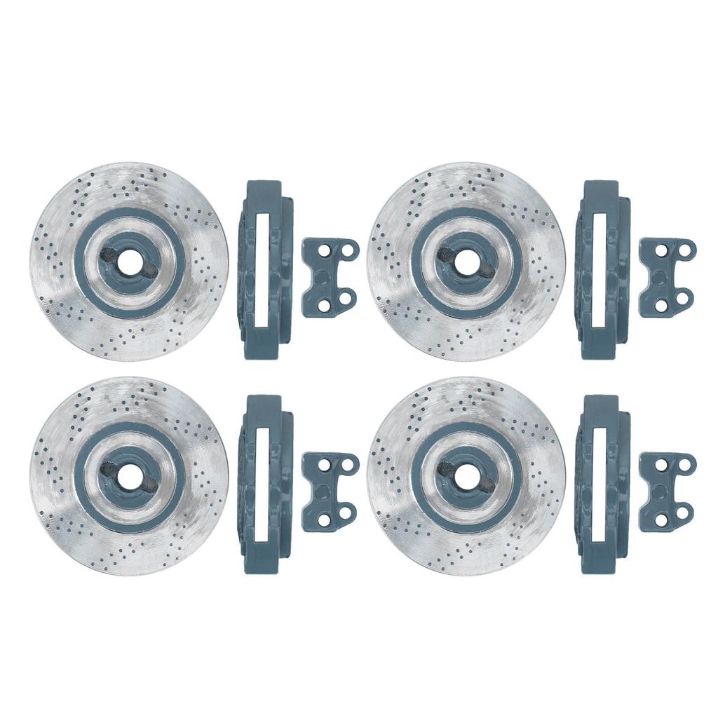 4Pcs Simulation Metal Brake Discs Calipers Fit for Traxxas TRX4 TRX6 1 10 RC Car PartsGray