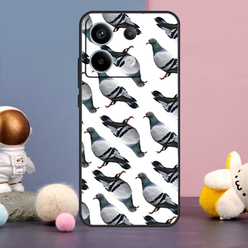 Pigeons Collage Case For Xiaomi Redmi Note 14 13 9 10 11 12 15 Pro Plus Redmi 15 15C 14C 10C 12C 13C Cover