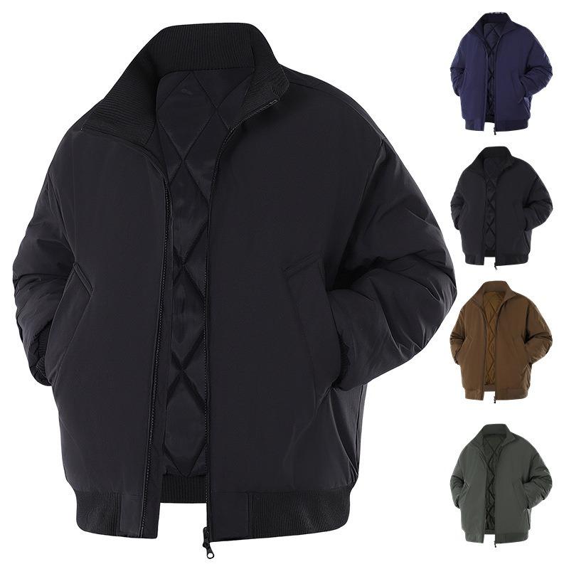 Winter New Product Stand-up Collar Business Casual Cotton-padded Clothes Men's Flight Warm Cotton-padded Clothes Men's Retro Cotton-padded Jackets