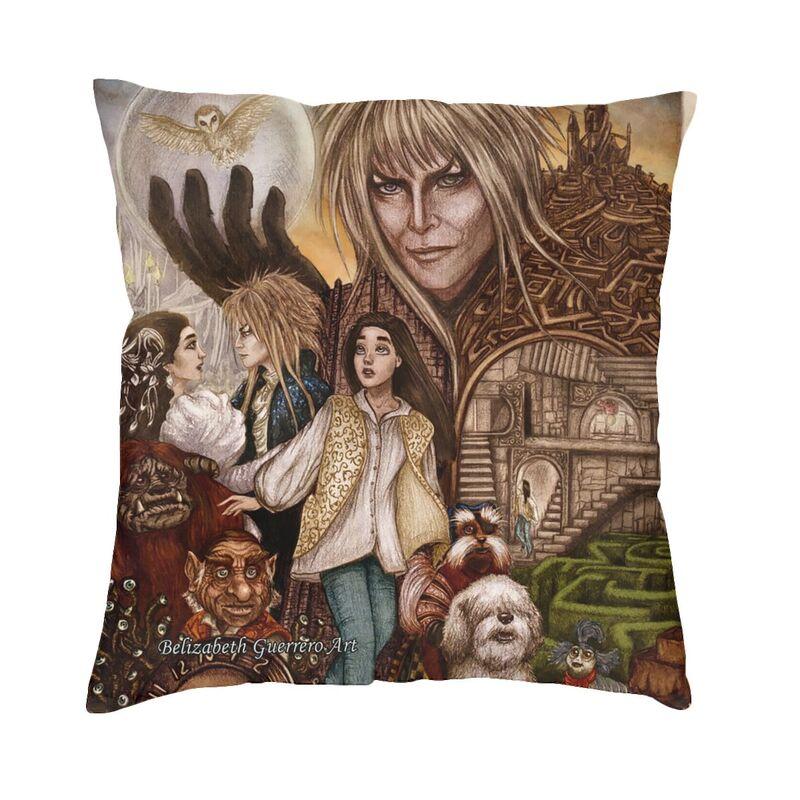 Labyrinth Pillow Covers Sofa Adventure Fantasy Movie Luxury Cushion Cover Velvet Pillowcase