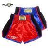 Mens Muay Thai Shorts Boxing Martial Arts Training Fight Gear Silk Fabric Red Blue