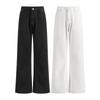Mens Black Flared Denim Jeans Loose Fit Casual Streetwear Straight Leg Tapered