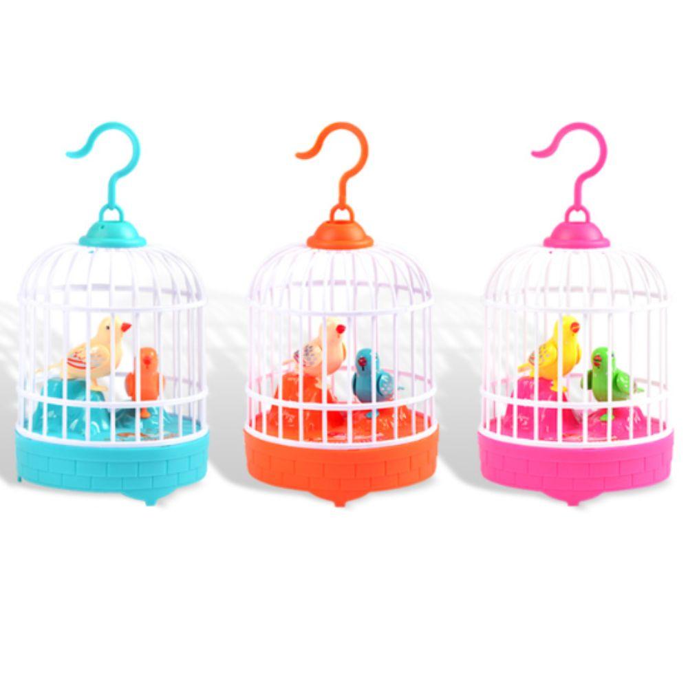 Realistic Voice Talking Electric Bird Sound Control Simulation Bird Cage  Kids Toy