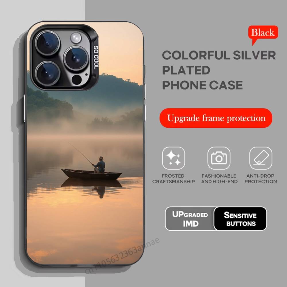 Fishing Fisherman Phone Case for iPhone 15 16 Pro Max Air SE 11 13 Pro 14 Plus 12 11Pro 15Pro Max 16e Cover