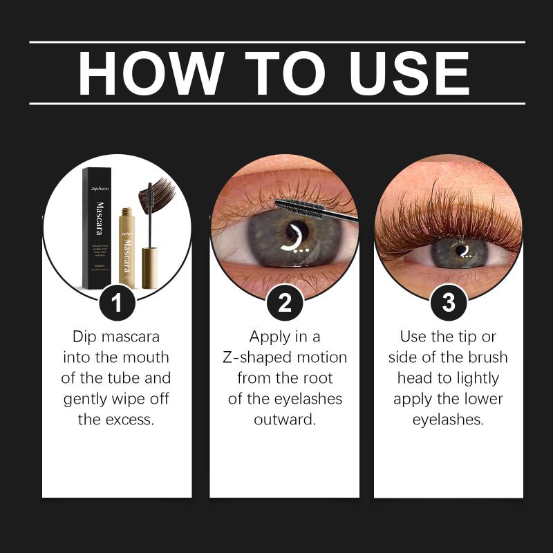 Mascara Allungante Arricciante Aspetto Naturale Impermeabile Resistente alle Macchie Senza Grumi Volumizzante Per Uso Quotidiano A Lunga Tenuta Formula Delicata